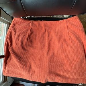 Halara Orange / Rust Corduroy Skirt